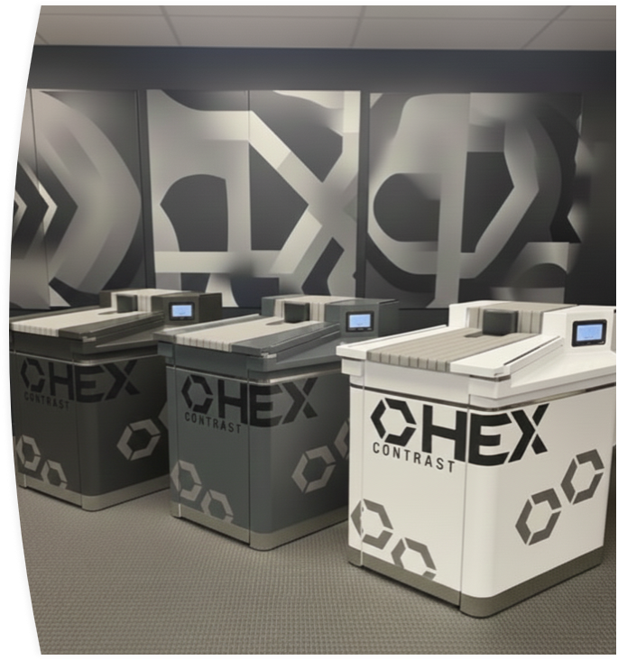 Multiple HEX contrast therapy units in a gym facility