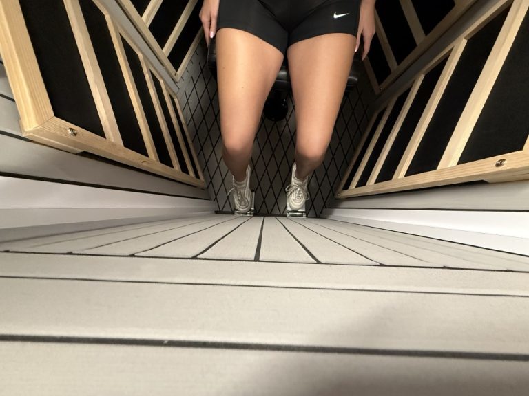 Inside view from floor of HEX Contrast Therapy unit